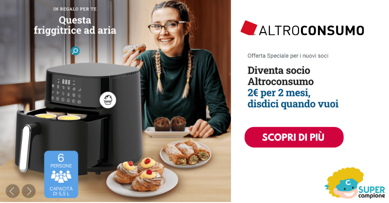 Altroconsumo: ricevi gratis una friggitrice ad aria